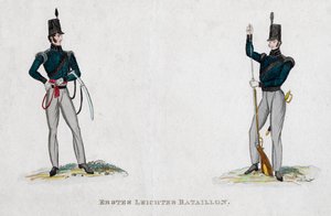 Német katonák a Waterloo-korszakból, XIX alkotó: Unbekannt