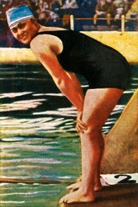 Hilde Schrader német úszó, 1928. alkotó: Unbekannt