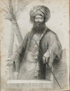 Giovanni Battista Belzoni 1778-1823 Frontispiece a Narrative of the Operations és a Recent Disco című filmből alkotó: Unbekannt
