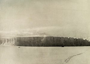 Gleccser Cape Barne-tól délre, tengeri jégen közlekedő motorral, c1908, 1909. alkotó: Unbekannt