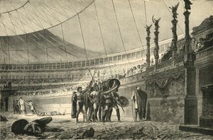 Gladiátorok tisztelegnek a császár előtt, mielőtt csatlakoztak a harchoz, 1890. alkotó: Unbekannt