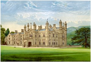 Glanusk Park, Brecknockshire, Wales, Baronet Bailey otthona, 1880 alkotó: Unbekannt
