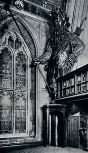 Gog Gogmagog, az egyik a két városi óriás közül, akik a londoni Guildhall tűzvészben égtek le, 1940 alkotó: Unbekannt