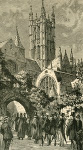 Szolgáltatás a sötét bejáratnál: Gyarmati és indiai látogatók Canterburyben, 1886. alkotó: Unbekannt