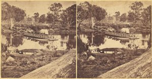 Golbourn Punt, Seymour, Ausztrália, 1860-as évek. alkotó: Unbekannt