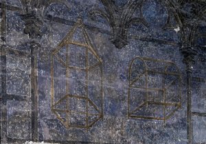 Gótikus művészet: A pápa szobája: részletezze a ketreceket – az angyalok tornyát. 1336-1337, Pápai Palota, Avignon alkotó: Unbekannt