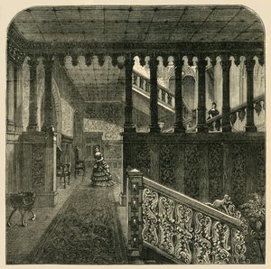 Grand Staircase, Holland House, 1876. alkotó: Unbekannt