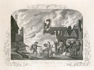 Londoni nagy tűzvész, 1666 c19. század alkotó: Unbekannt