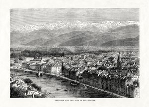 Grenoble és a Belledonne-i Alpok, Franciaország, 1879 alkotó: Unbekannt