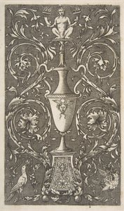 Groteszk vázával, madarakkal és akantusztekercsekkel, kb. 1515-1600. alkotó: Unbekannt