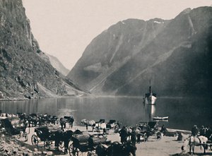 Gudvangen, Naeroyfjord, 1914. alkotó: Unbekannt