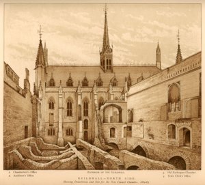 Guildhall North Side, London City, 1882-1883 1886 alkotó: Unbekannt