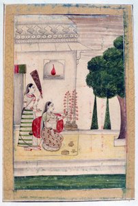 Gunakali Ragini, Ragamala Album, Rajasthan Iskola, 19. század alkotó: Unbekannt
