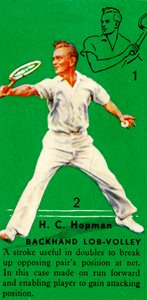 H. C. Hopman – Backhand Lob-Volley, c1935. alkotó: Unbekannt