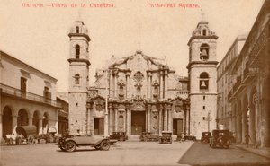 Havanna. - Katedrális tér. Katedrális tér, Kuba, 1900 alkotó: Unbekannt