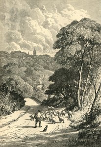 Hampstead, a Kilburn Roadról, 1876. alkotó: Unbekannt