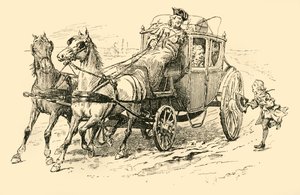 Felszólította a kocsist, hogy álljon meg, 1907. alkotó: Unbekannt