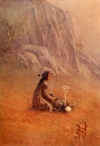 Meggyújtotta a pipát, és a csontváz szájába helyezte, 1914. alkotó: Unbekannt