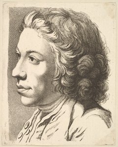 Profilos ember feje, Livre de Têtes Gravées dapres F. Boucher et Autres..., 18. század. alkotó: Unbekannt