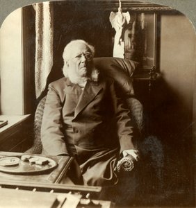 Henrik Ibsen, a költő, aki előtt az egész világ tiszteleg, otthon Christiania, Norvégia, 1905. alkotó: Unbekannt