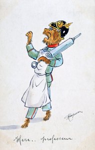 Herr Professor, Vintage francia képeslap, c1900 alkotó: Unbekannt