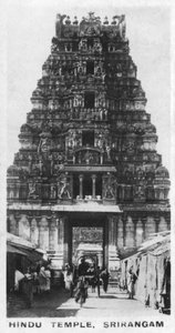 Hindu templom, Srirangam, India, 1925 alkotó: Unbekannt