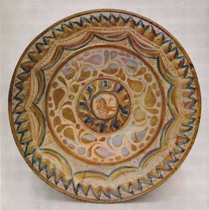 Hispano-Moreque Luster edény kék halpikkely szegéllyel. XV. század, 1928 alkotó: Unbekannt