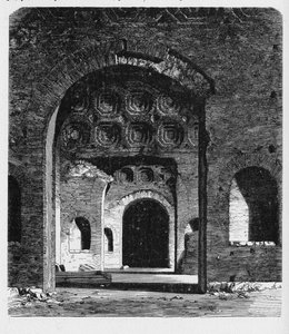 Az ókori Róma története. Az Aula Palatina egy római palota bazilika, amelyet Konstantin császár (i.sz. 306–337) épített a 4. század elején. alkotó: Unbekannt