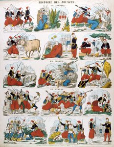A Zouave-ok története Afrikában, a Krím-félszigeten és Olaszországban, 19. század alkotó: Unbekannt