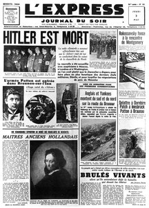 Hitler halott, a LExpress újság címlapja, 1945. május 3 alkotó: Unbekannt