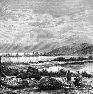 Hong Kong, kilátás Kowlunból, 1890 alkotó: Unbekannt