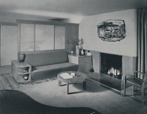 Ház Pomonában, Kaliforniában – a nappali a válaszfal másik oldaláról, 1942 alkotó: Unbekannt