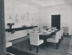 Rudolf Frankel háza Bukarestben - Az ebédlő, 1942 alkotó: Unbekannt