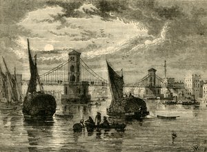 Hungerford függőhíd, 1850, 1881. alkotó: Unbekannt