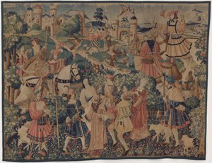 Vadász- és pásztorjelenetek, dudásszal és táncosokkal, c. 1510. alkotó: Unbekannt