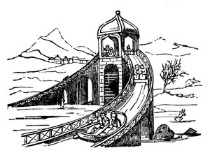 Jéghegy, mesterséges szánkópálya, Oroszország, 1836 alkotó: Unbekannt