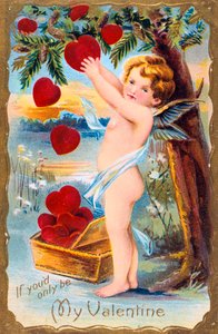 Ha te lennél csak a Valentinom, Amerikai Valentin-kártya, 1910 alkotó: Unbekannt