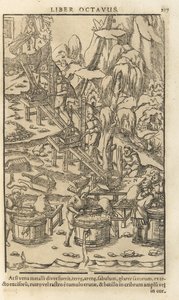 Illusztráció Georgius Agricola De re metallica libri XII című művéből, 1556 alkotó: Unbekannt