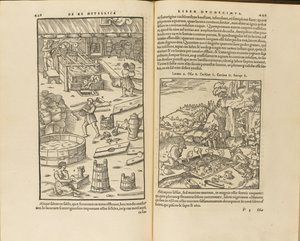 Illusztráció Georgius Agricola De re metallica libri XII című művéből, 1556 alkotó: Unbekannt