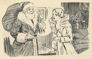 Illusztráció a Mikulás misztifikációjából, 1936. alkotó: Unbekannt