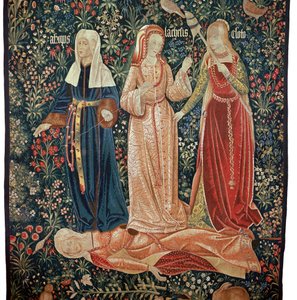 A „halál diadala a tisztaság felett” illusztráció Petrarchától, 16. század. alkotó: Unbekannt