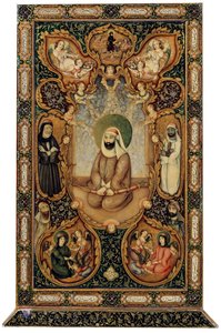 Ali Ali ibn Abi Talib imám fiaival, Hasannal és Husaynnal, 1871. alkotó: Unbekannt