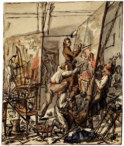 Egy művészstúdióban, 1820-as évek alkotó: Unbekannt
