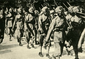 Indiai katonák Franciaországban, első világháború, 1914, c1920. alkotó: Unbekannt