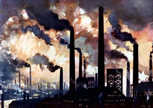 Ipari szennyezés, Sheffield, Yorkshire, 1925 alkotó: Unbekannt