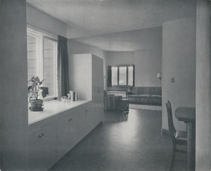Belső – Fairfax-i ház, Kalifornia, Francis Ellsworth Lloyd, 1942 alkotó: Unbekannt