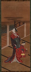 Interior: A Yujo and an Attendant Heating Water, Edo period, 1615-1868. alkotó: Unbekannt
