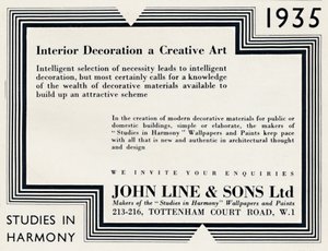 Belső dekoráció kreatív művészet - John Line & Sons Ltd, 1935 alkotó: Unbekannt