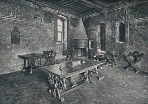 Belseje, Palazzo Davanzati – 16. század végi firenzei asztallal, 1928 alkotó: Unbekannt