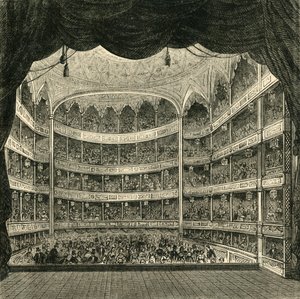 A Drury Lane Színház belseje, 1804, 1881. alkotó: Unbekannt